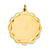 14k Gold .018 Gauge Engravable Scalloped Disc Charm hide-image