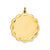 .018 Gauge Engravable Scalloped Disc Charm in 14k Gold