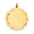 14k Gold .035 Gauge Engravable Scalloped Disc Charm hide-image