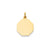 Plain .027 Gauge Engravable Octagonal Disc Charm in 14k Gold