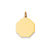 Plain .018 Gauge Engravable Octagonal Disc Charm in 14k Gold