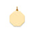 Plain .027 Gauge Engravable Octagonal Disc Charm in 14k Gold