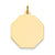 14k Gold Plain .027 Gauge Engravable Octagonal Disc Charm hide-image