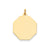 Plain .035 Gauge Engravable Octagonal Disc Charm in 14k Gold