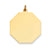 Plain .011 Gauge Engravable Octagonal Disc Charm in 14k Gold