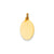 Plain .009 Gauge Engravable Oval Disc Charm in 14k Gold