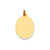 Plain .009 Gauge Engravable Oval Disc Charm in 14k Gold