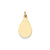 Plain .009 Gauge Engravable Raindrop Disc Charm in 14k Gold