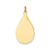 Plain .009 Gauge Engravable Raindrop Disc Charm in 14k Gold