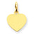 14k Gold Plain .027 Gauge Engravable Heart Disc Charm hide-image