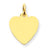 14k Gold Plain .018 Gauge Engravable Heart Disc Charm hide-image