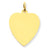 14k Gold Plain .035 Gauge Engravable Heart Disc Charm hide-image