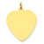 14k Gold Plain .018 Gauge Engravable Heart Disc Charm hide-image