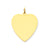 Plain .018 Gauge Engravable Heart Disc Charm in 14k Gold