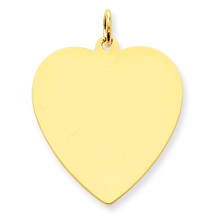 14k Gold Plain .018 Gauge Engravable Heart Disc Charm hide-image