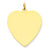 14k Gold Plain .018 Gauge Engravable Heart Disc Charm hide-image