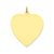Plain .035 Gauge Engravable Heart Disc Charm in 14k Gold