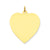 Plain .013 Gauge Engravable Heart Disc Charm in 14k Gold