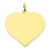 14k Gold Plain .018 Gauge Engravable Heart Disc Charm hide-image