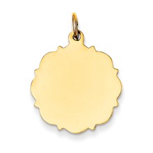 14k Gold Plain .013 Gauge Engravable Disc Charm hide-image