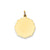 Plain .013 Gauge Engravable Disc Charm in 14k Gold