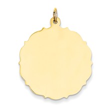 14k Gold Plain .013 Gauge Engravable Disc Charm hide-image