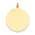 14k Gold Plain .013 Gauge Engravable Disc Charm hide-image