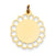 14k Gold Plain .018 Gauge Engravable Flower Disc Charm hide-image
