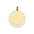 Plain .018 Gauge Engravable Flower Disc Charm in 14k Gold