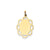 Plain .013 Gauge Engravable Flower Disc Charm in 14k Gold