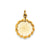 Patterned .013 Gauge Circular Engravable Disc with Rope Charm in 14k Gold