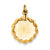 14k Gold Patterned .013 Gauge Circular Engravable Disc with Rope Charm hide-image