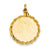 14k Gold Patterned .013 Gauge Circular Engravable Disc with Rope Charm hide-image