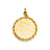 Patterned .013 Gauge Circular Engravable Disc with Rope Charm in 14k Gold