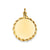 Plain .013 Gauge Circular Engravable Disc with Rope Charm in 14k Gold