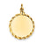 14k Gold Plain .013 Gauge Circular Engravable Disc with Rope Charm hide-image