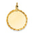14k Gold Plain .013 Gauge Circular Engravable Disc with Rope Charm hide-image