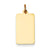 14k Gold Plain .018 Gauge Rectangular Engravable Disc Charm hide-image