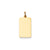 Plain .011 Gauge Rectangular Engravable Disc Charm in 14k Gold