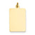 14k Gold Plain .027 Gauge Rectangular Engravable Disc Charm hide-image