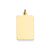 Plain .013 Gauge Rectangular Engravable Disc Charm in 14k Gold
