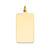Plain .011 Gauge Rectangular Engravable Disc Charm in 14k Gold
