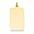 14k Gold Plain .018 Gauge Rectangular Engravable Disc Charm hide-image