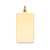 Plain .018 Gauge Rectangular Engravable Disc Charm in 14k Gold