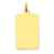 14k Gold Plain .035 Gauge Engravable Rectangular Disc Charm hide-image