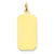 14k Gold Plain .009 Gauge Engravable Rectangular Disc Charm hide-image