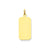Plain .009 Gauge Engravable Rectangular Disc Charm in 14k Gold