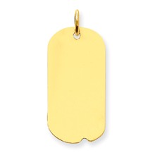14k Gold Plain .018 Gauge Engravable Dog Tag Disc Charm hide-image
