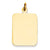 14k Gold Plain Rectangular .035 Gauge Engravable Disc Charm hide-image