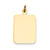 Plain Rectangular .035 Gauge Engravable Disc Charm in 14k Gold